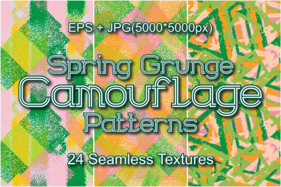 24 Spring Grunge Camo Patterns