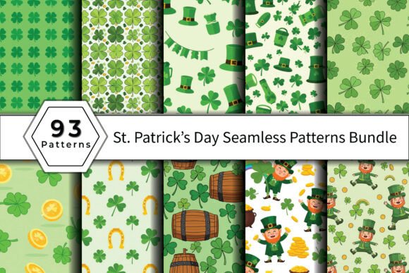 93 St Patricks Day Seamless Patterns