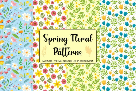 Beautiful Spring Floral Seamless Patterns for Creative Inspiration