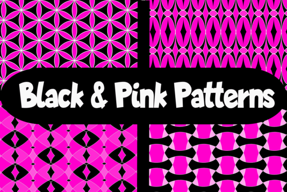 Black Pink Abstract Patterns Bundle: A Modern Creative Resource