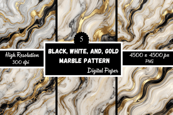 Black, White, and Gold Marble Patterns: A Timeless Design Statement