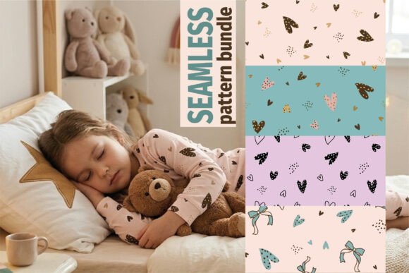 Boho Hearts Bows Seamless Patterns: A Whimsical Addition to Creative Projects