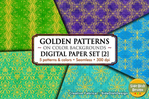 Golden Patterns Digital Papers 2: A Versatile Resource for Creative Projects