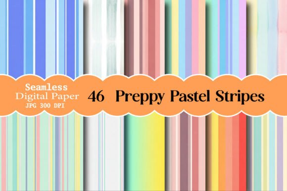 Preppy Pastel Stripes Seamless Patterns