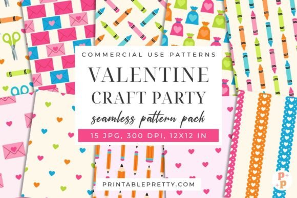 School Supply Valentine Patterns