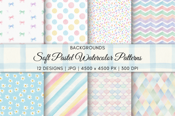 Soft Pastel Watercolor Patterns
