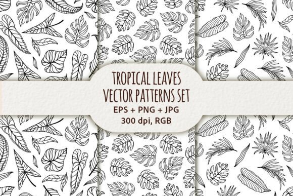 Tropical Leaves Seamless Vector Patterns: A Versatile Design Resource