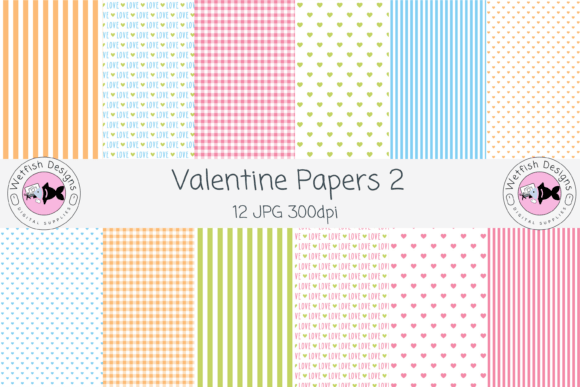 Valentine Seamless Paper Patterns 2