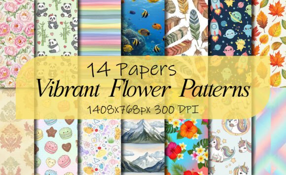 Vibrant Watercolor Flower Patterns